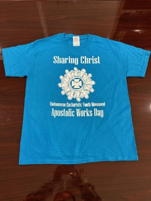 Picture of Sharing Christ Shirt (Adults - Blue)